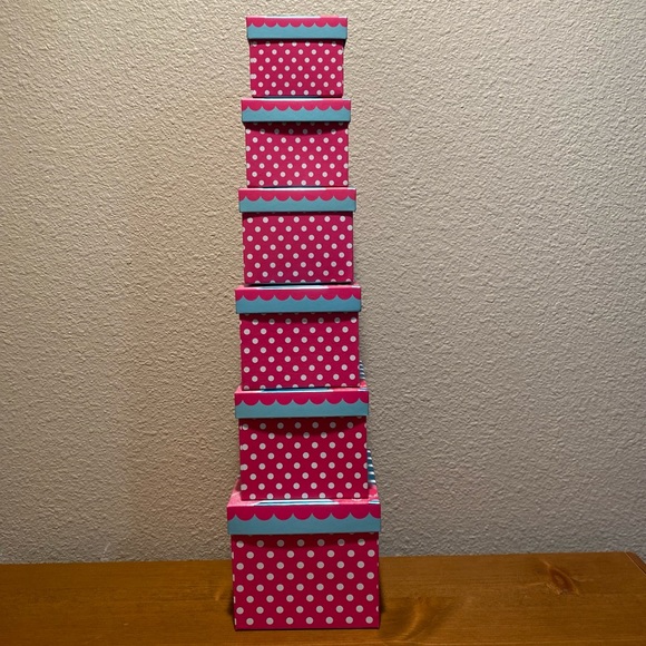 Flamingo Decorative Storage Nesting Boxes Set Of 6, Flamingo Storage Boxes - Picture 8 of 11